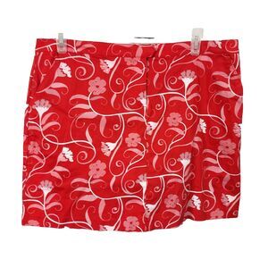 IZOD skort Womens Size 16 Golf Tennis Pickleball Red White Floral Activewear